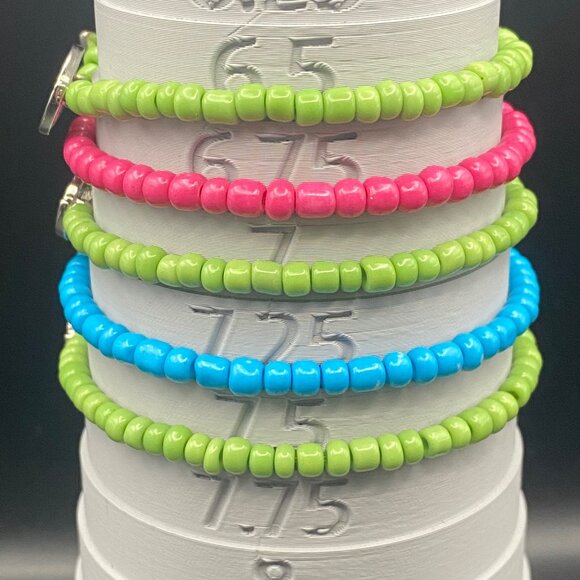 Powderpuff Girls Beaded Bracelets Lot 5 Blossom Bubbles Buttercup Cosplay Fan - Picture 3 of 8